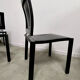 Lot 4 old vintage design chairs Dieticker Bruno Rey black wood year 70