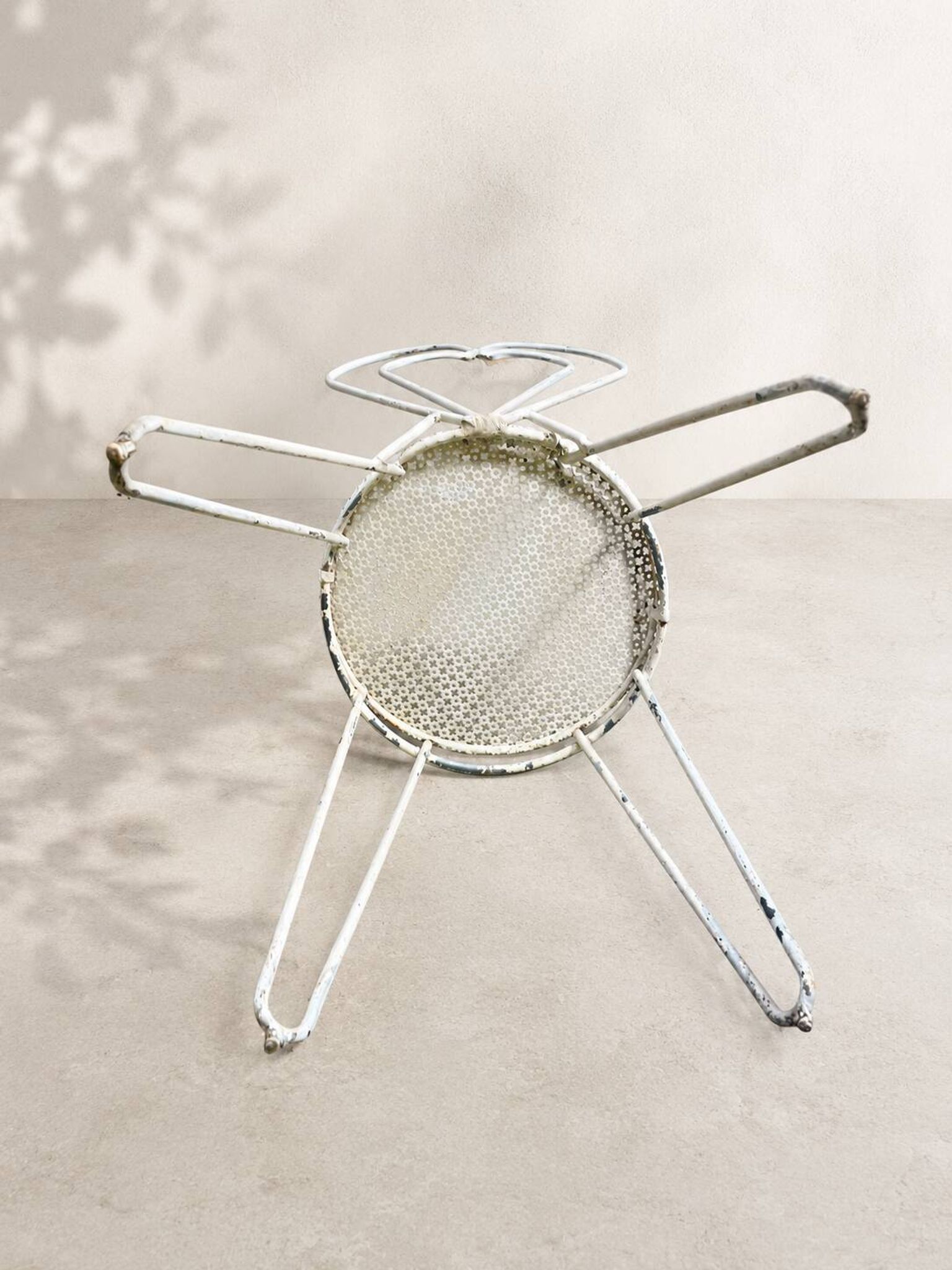 Garden chair "Cœur" attributed to Mathieu Matégot, perforated metal, years