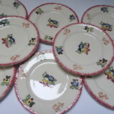 8 dessert plates Longwy Marseille