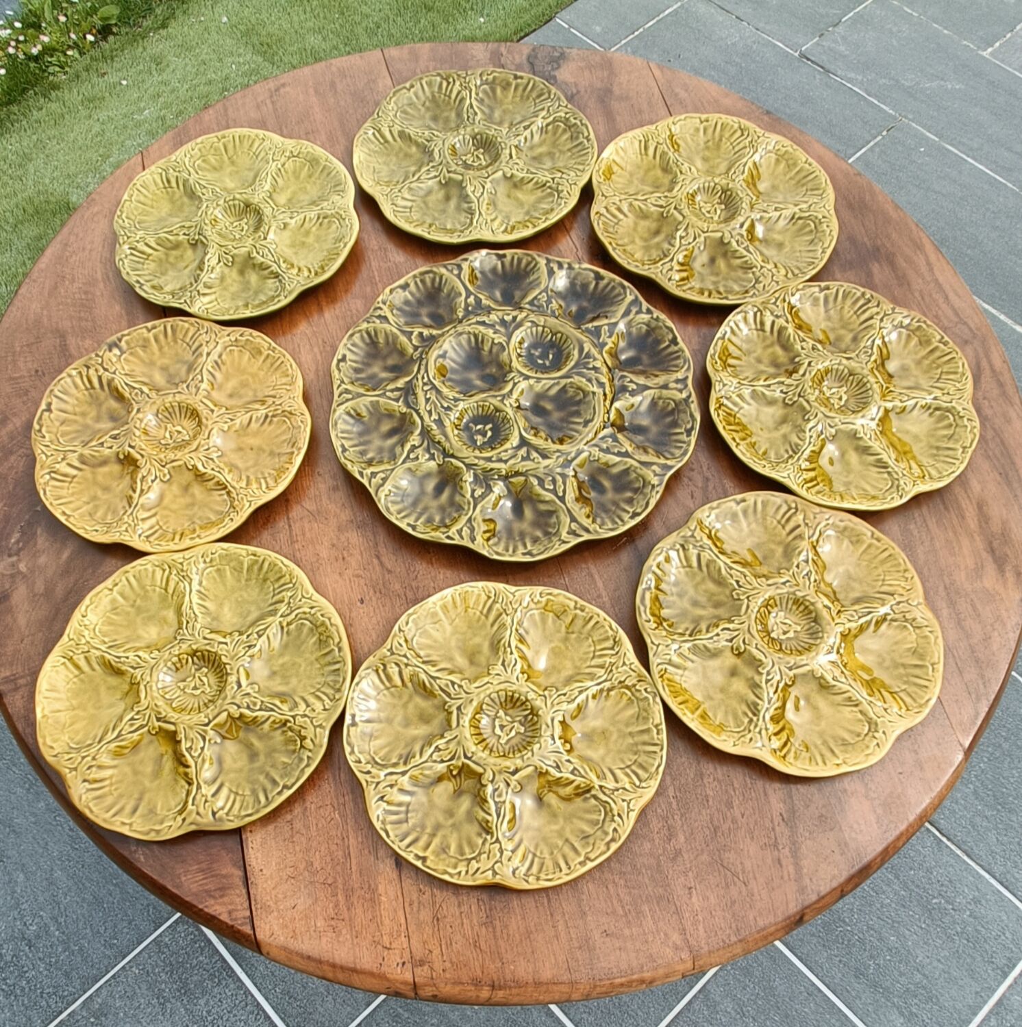 Vintage oyster service Gien – ceramic