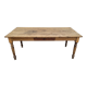 Table de ferme rustique en chêne massif style Louis Philippe -1m84