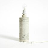 1960s white Rimini ceramic table lamp by Aldo Londi for Bitossi Italy