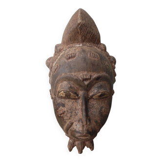 Masque rituel Baoulé Côte d'Ivoire 34 cm