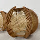 Pair of Scandinavian pendant lamps in wood and wires