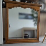 Grand miroir en chêne