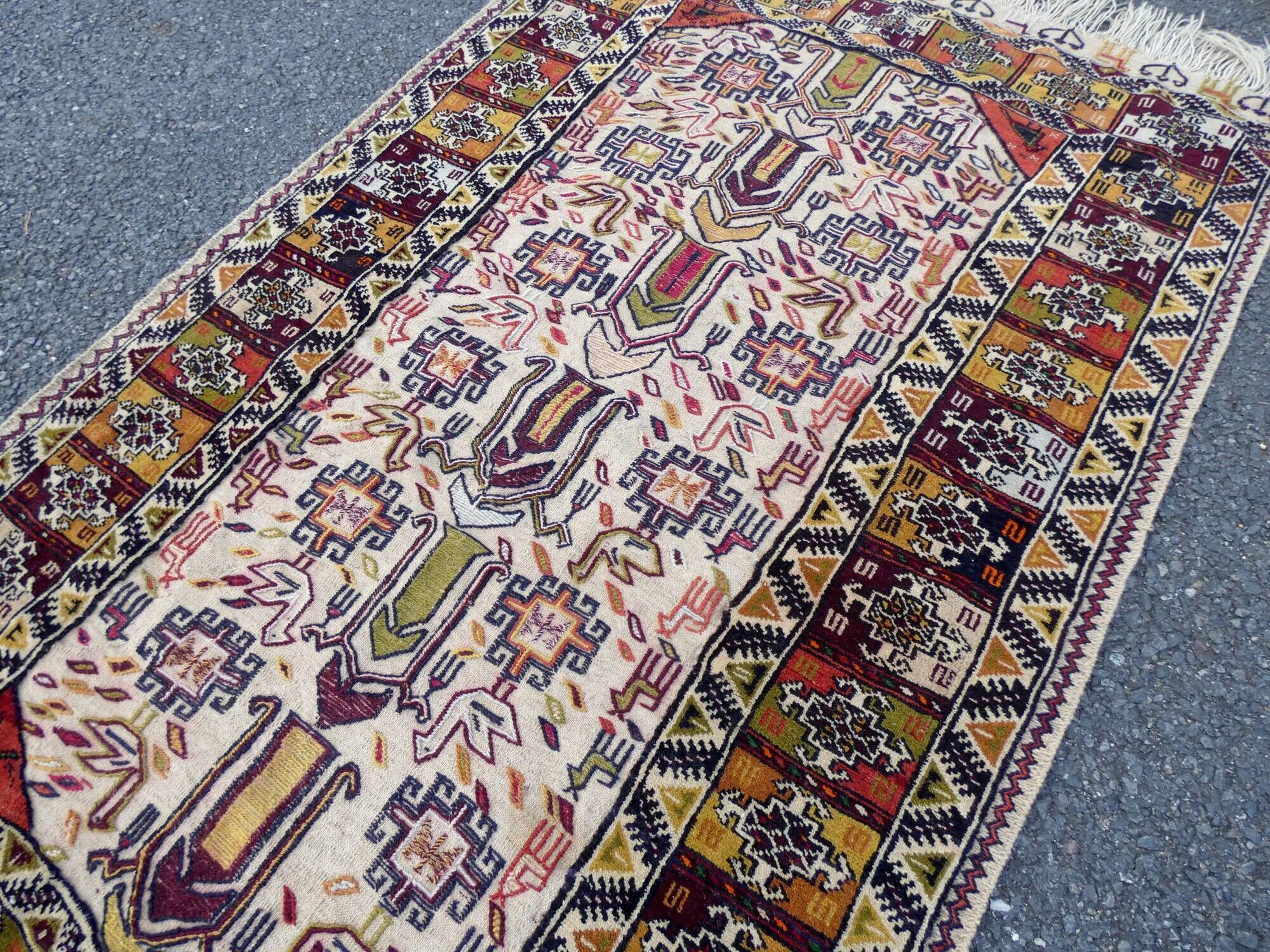 ancien tapis persan syrien 165x99cm