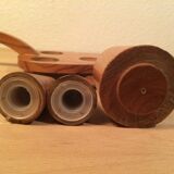 Servant salt pepper and mustard in olive wood, salt shaker