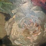 Antique painting, Still life with roses, signed Chaleyé
