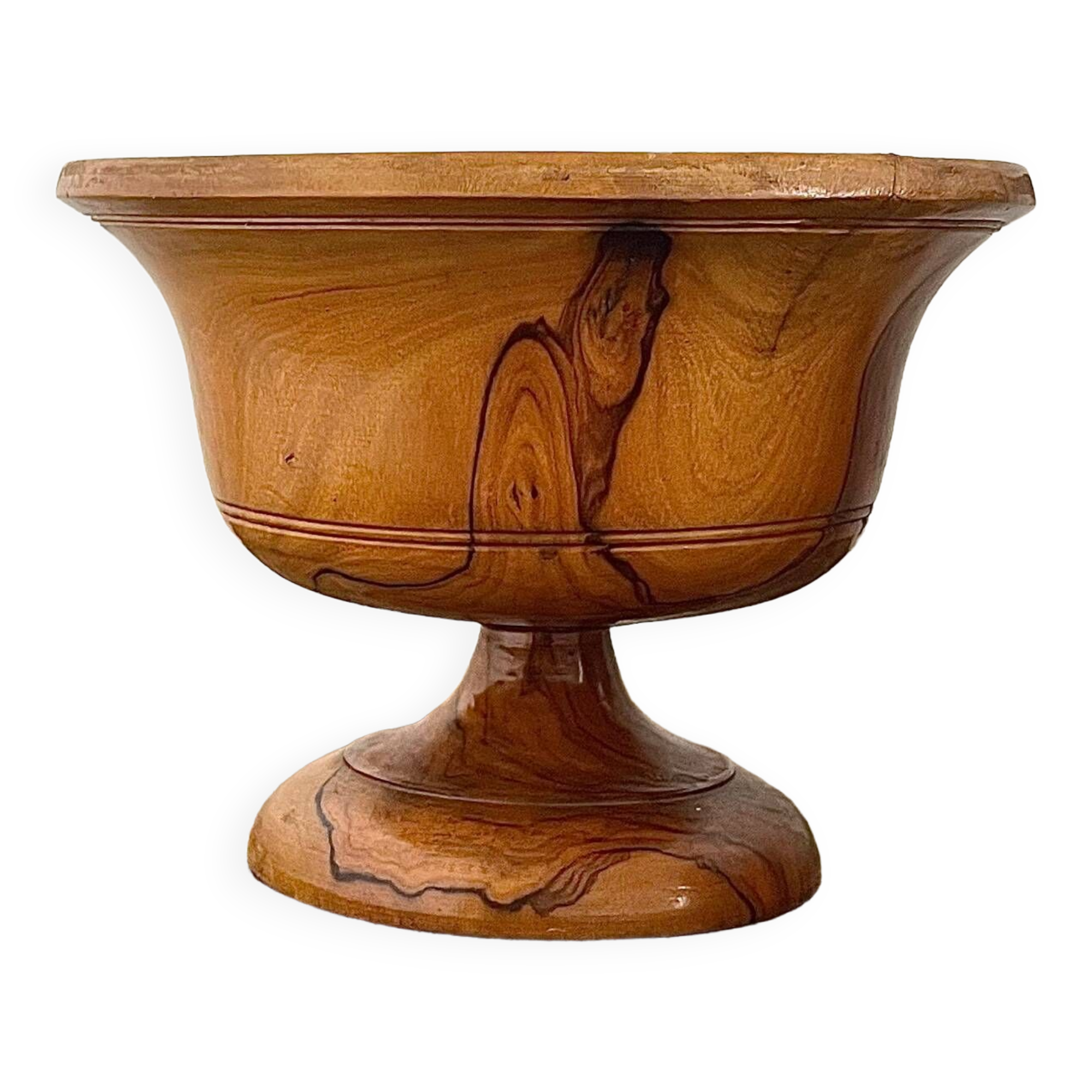 Empty pocket in olive wood