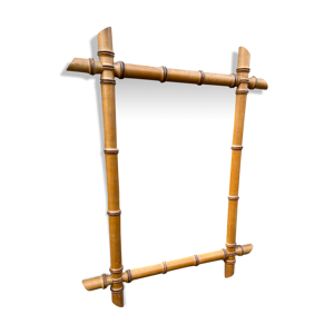 miroir bambou vintage