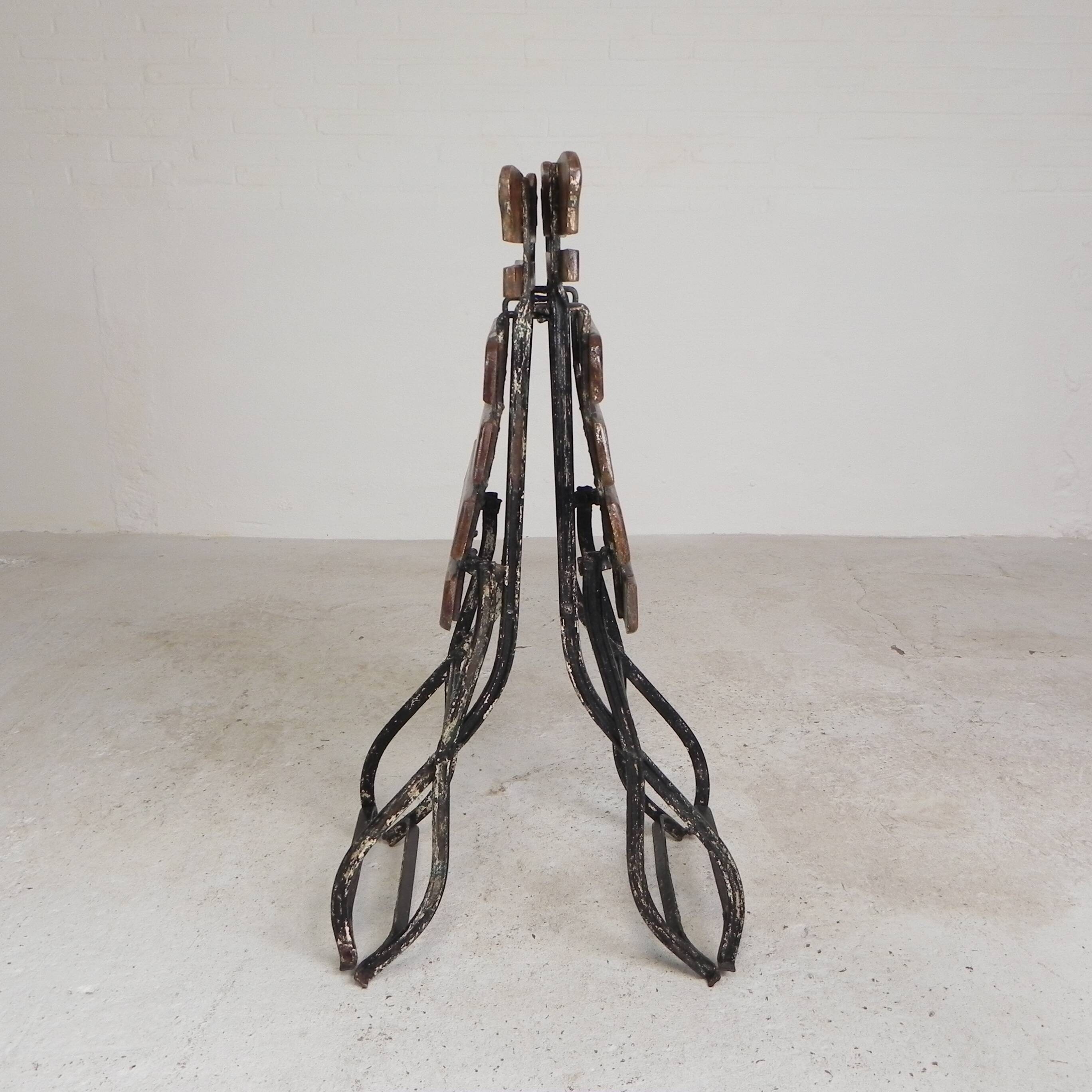 Set of 2 folding chairs, garden chairs, 1930s