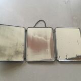 Vintage triptych barber mirror / dive 58x24cm
