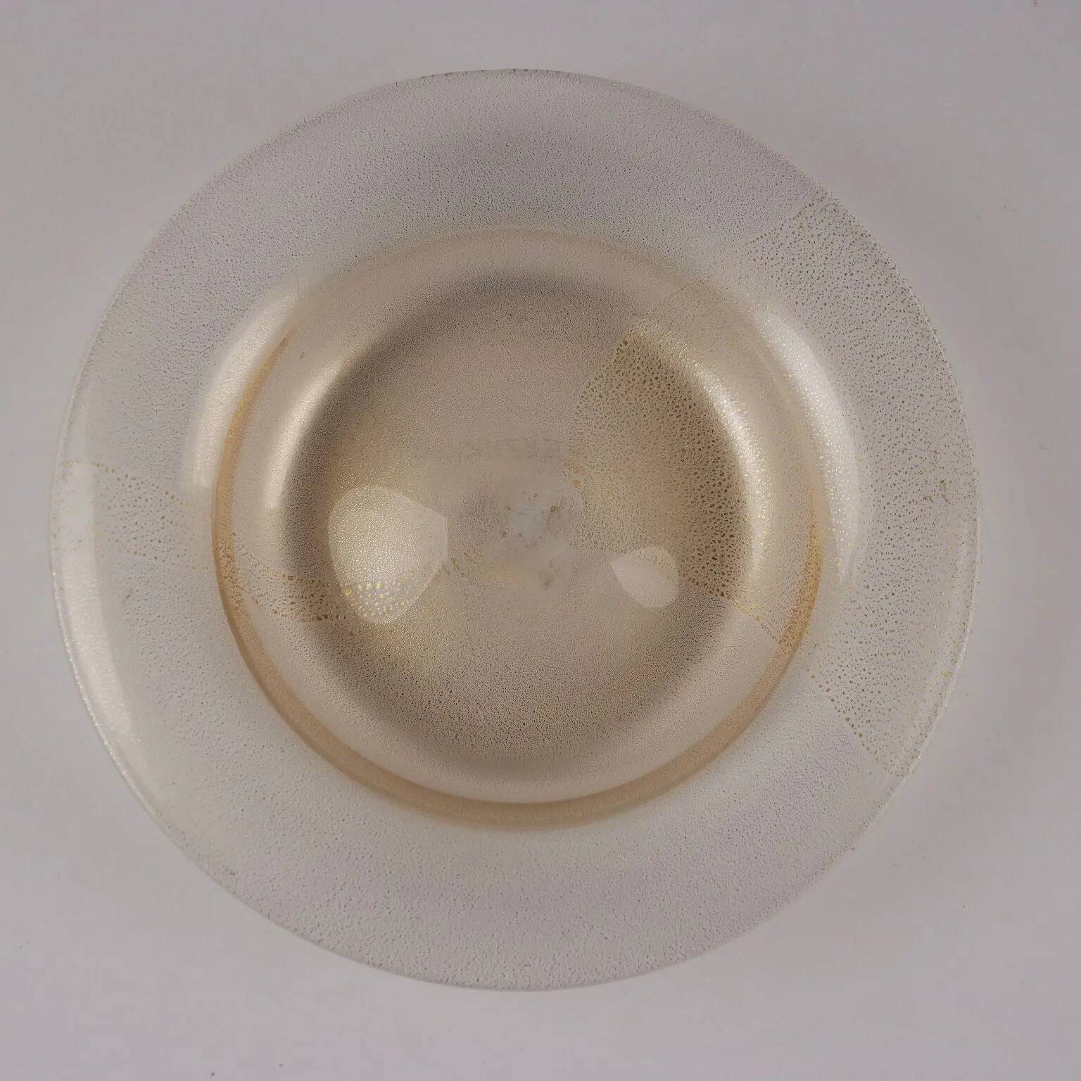 Vintage glass plates from Murano Suzuki Art Decoration 1970s
