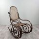 Curved wooden rocking chair in Thonet style, 20th century