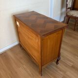 Commode vintage en bois massif, style Louis XV