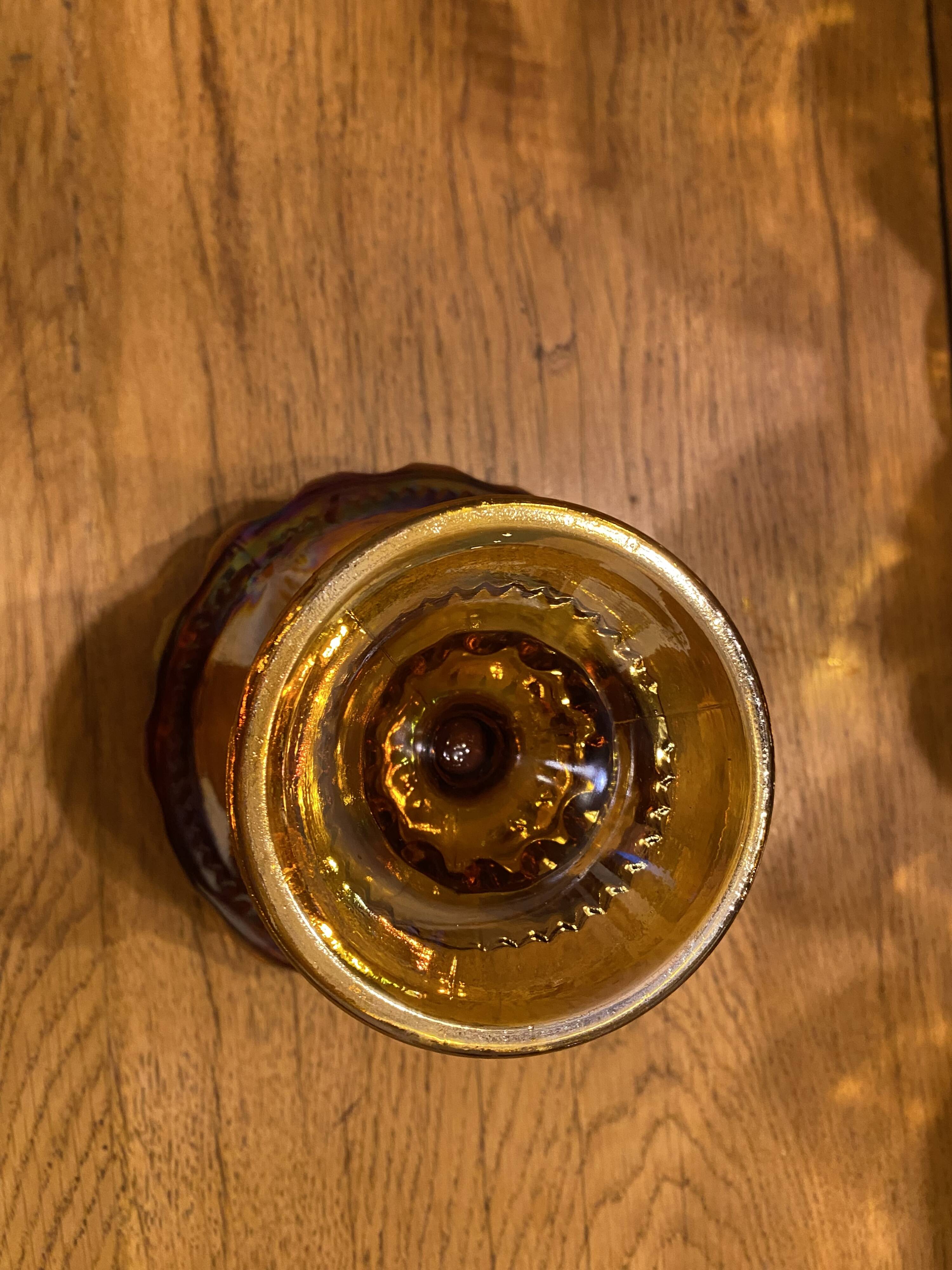 Carnival glass cup