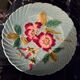 Sarreguemines plates majolica with pink wild roses