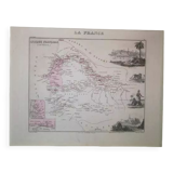Old map of French Africa, Senegal 1861