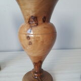 Turned wooden vase