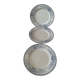 Set of blue and white English plates – Fine earthenware, 20th century
