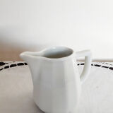 Apilco white porcelain pitcher, fire porcelain