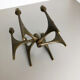 Brutalist bronze candleholder by Michael Harjes, Germany, 1960