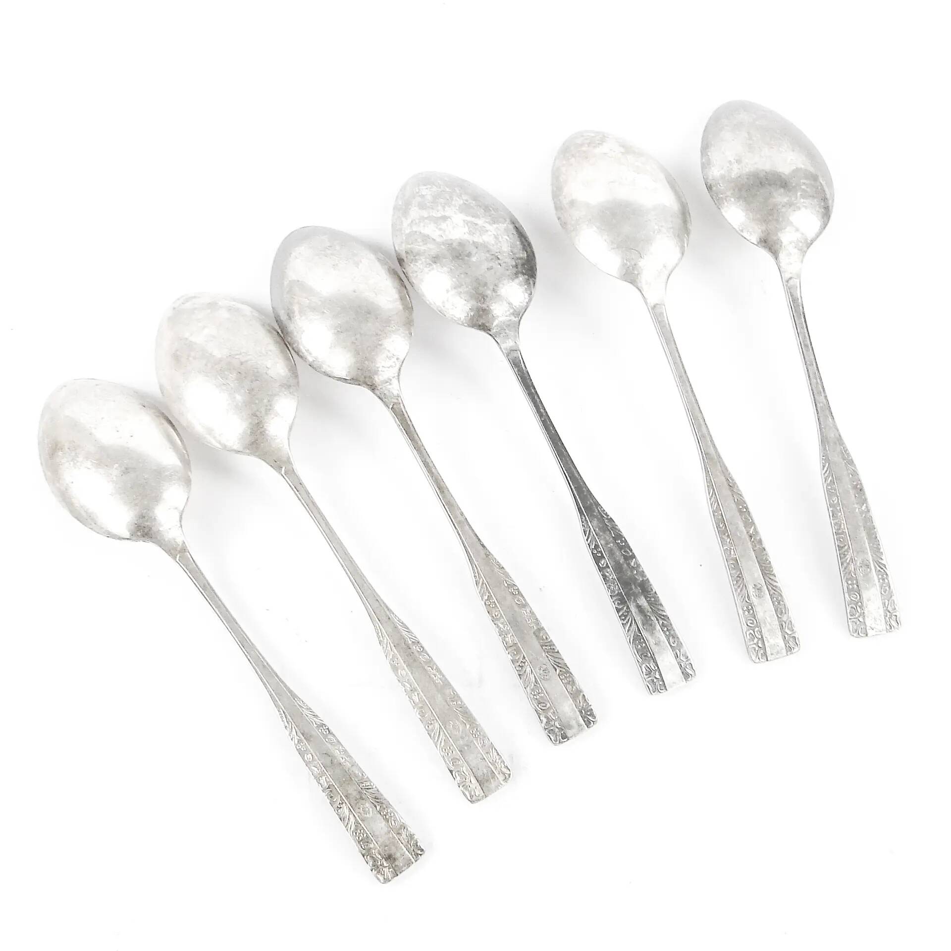 Set of table spoons, silver-plated brass, HEFRA, Poland, 1970s
