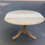 Interior's extendable solid wood round table tripod 160cm