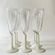 Set of 9 champagne glasses in glass and frosted opaline glass, France 1970