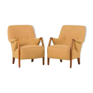 2 fauteuils scandinaves - teck