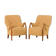 Scandinavian mid century lounge chairs in teak and wool, set of 2, 1960s