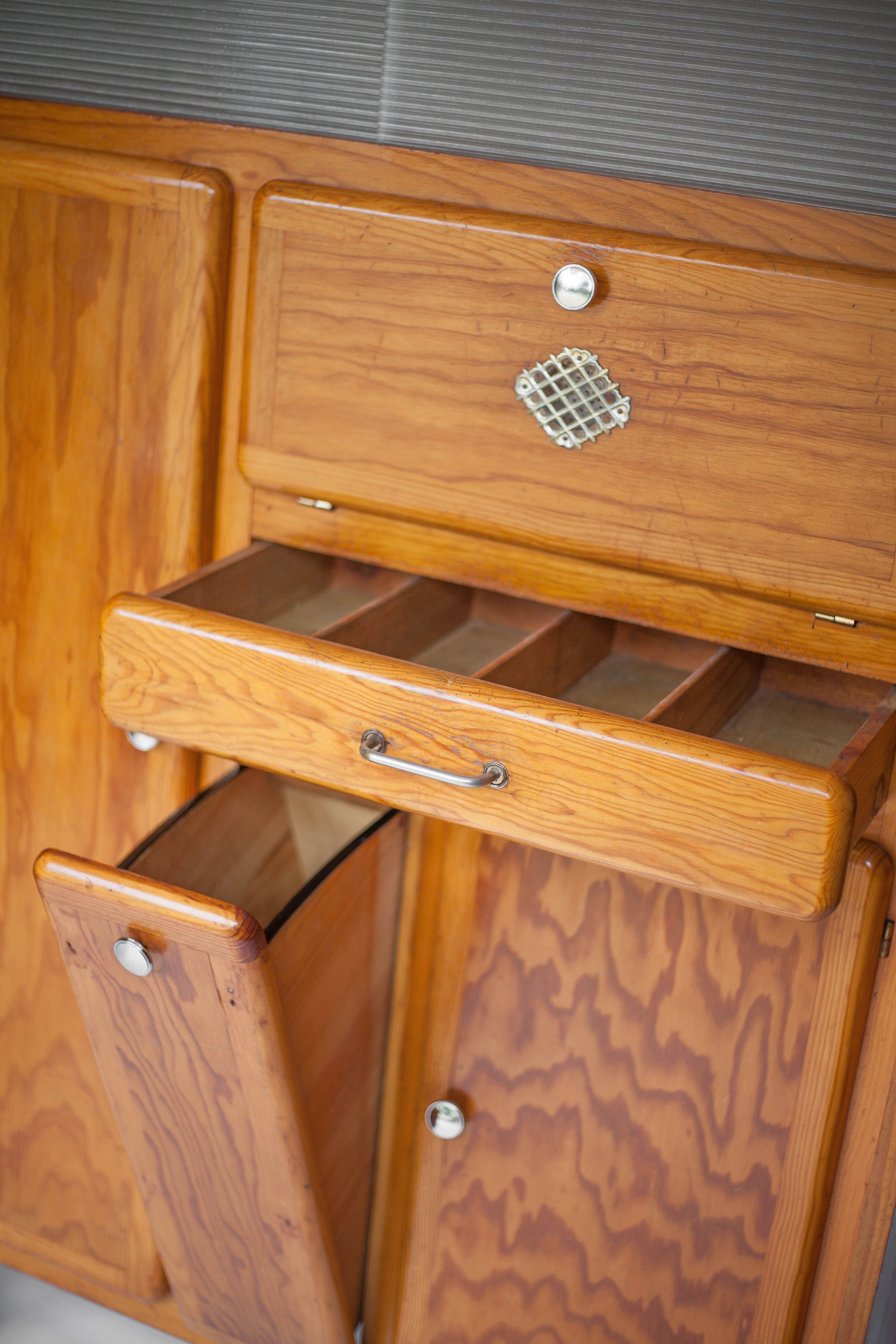 Vintage wood storage cabinet, mado furniture 50
