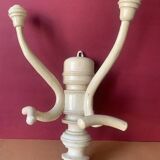 Old coat and hat rack, wall-mounted, in curved wood, from Bistrot, 1920