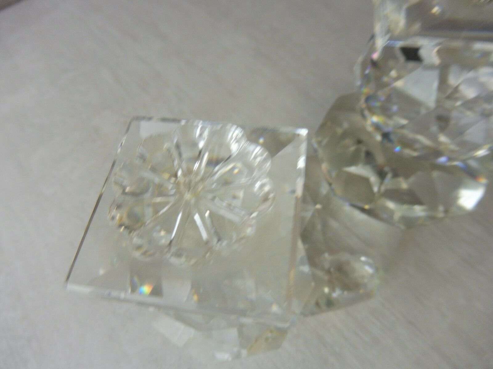 Candle holders with 3 candles, made of Swarovski crystal