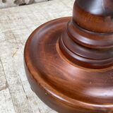 Side table walnut base turned wood