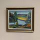 Original Swedish Oil on Panel - "Natural Landscape" by Frans Rase (1913-1994) - Signed - Vintage & Framed - 56 × 48 cm (22" × 18.9")