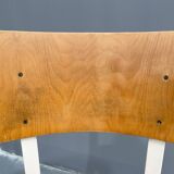 3 chaises en bois, Tchécoslovaquie années 1950