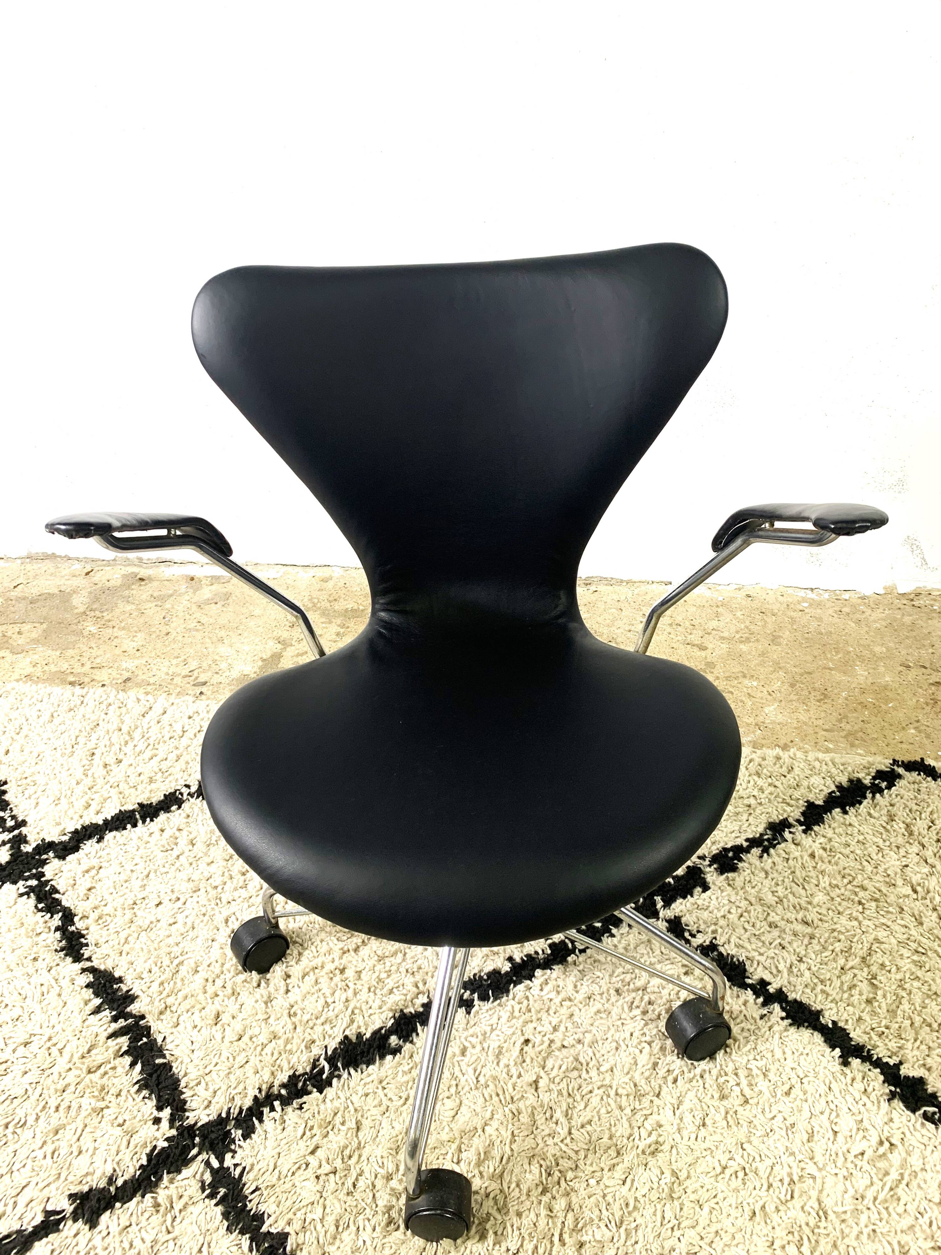 Seven Office Chair by Arne Jacobsen for Fritz Hansen, Denmark, 1960s