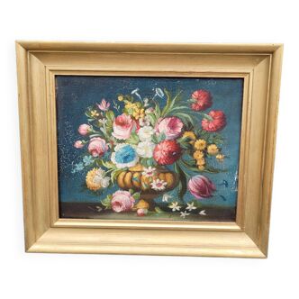 Framed oil painting