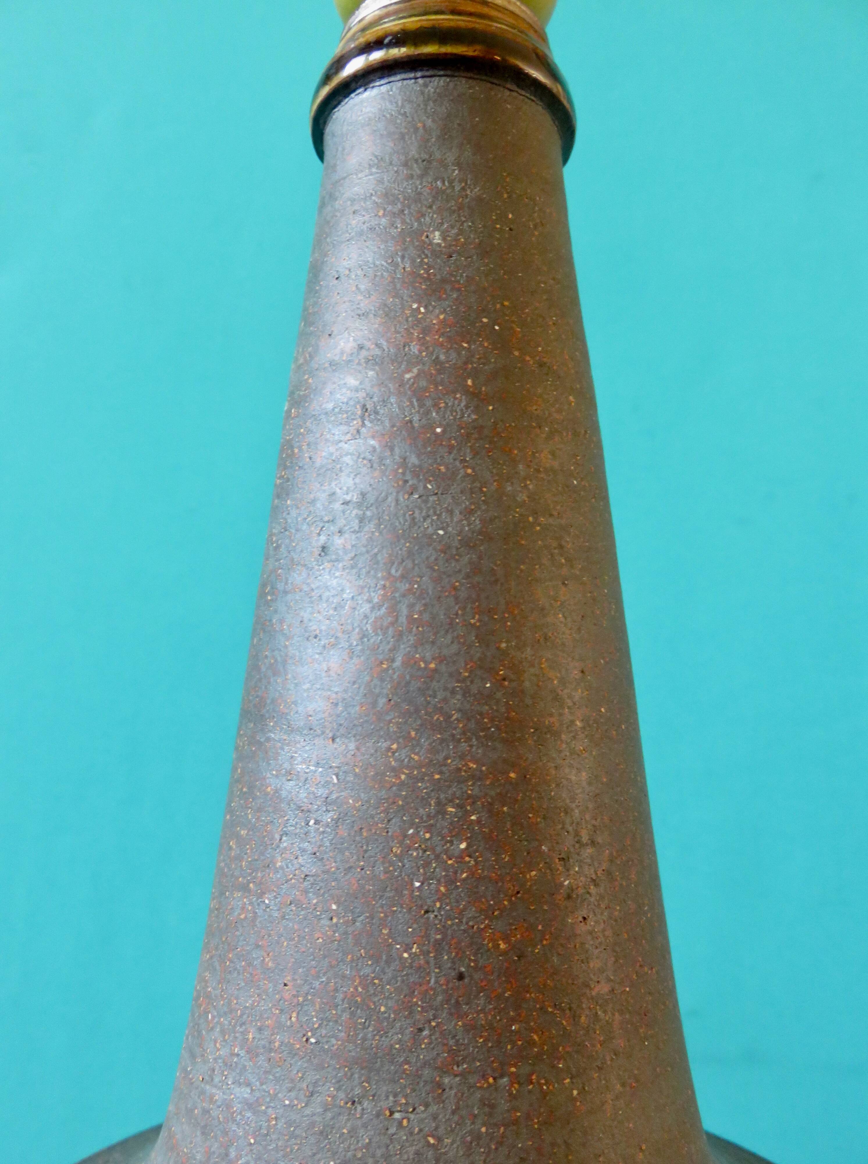 Bedside lamp in stoneware and ochre glaze. Nils Kahler, Denmark, 1965