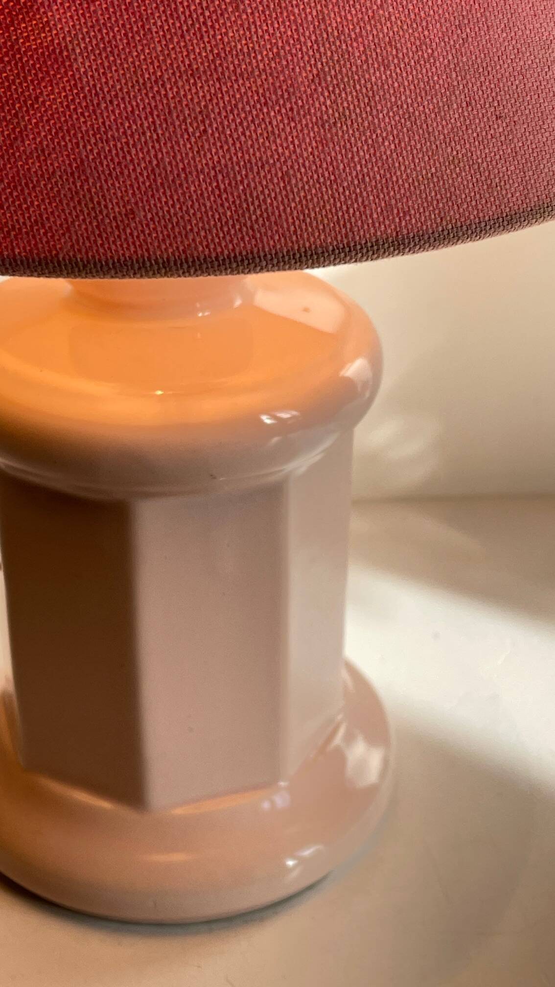Vintage Pink Ceramic Lamp
