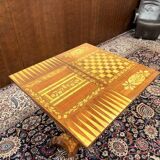 Table de jeu marquetée hollandaise du XIXe siècle