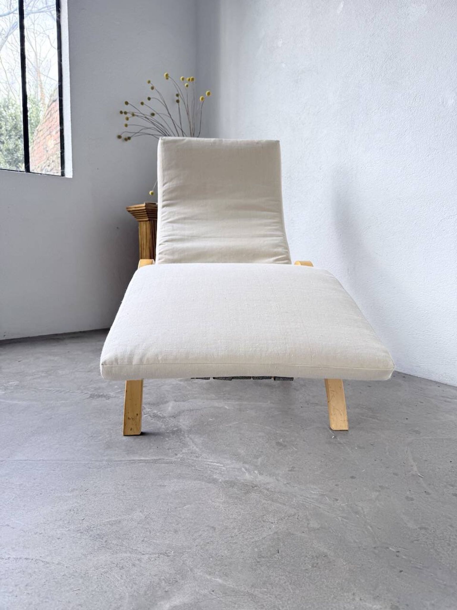Ikea vintage Kim Samson curved beech wood deck chair