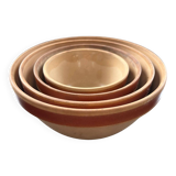 Series of 4 Gien sandstone bowls