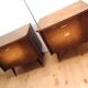 Pair of bedside tables with compass legs / vintage 50s-60s