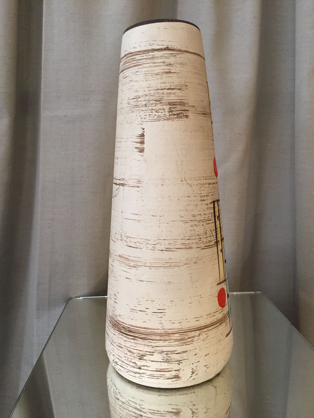 Conical cermamic vase west germany scheurich keramik vintage