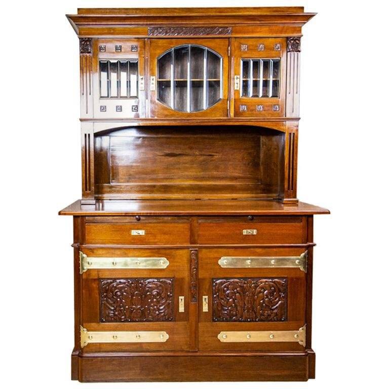 Antique Art Nouveau Palace Cupboard, 1890s