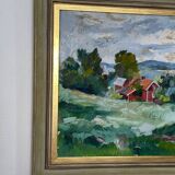 Swedish Oil on Panel – “Landscape” by Erik Boëthius (1897–1970)