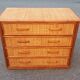 Commode osier et bambou