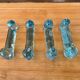 Set of 4 handcrafted glass knife rests - Biot